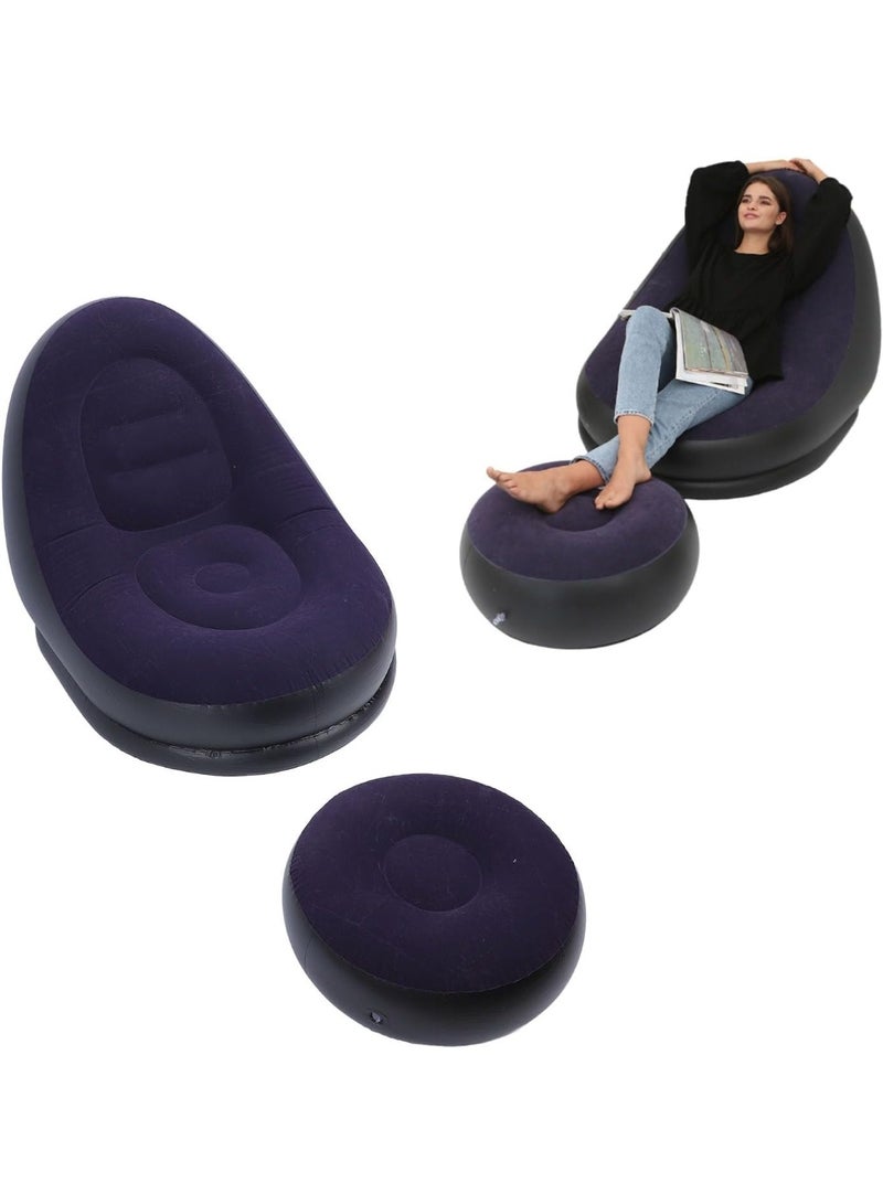 Inflatable Chair with Ottoman – Portable Folding Sofa for Relaxing, Gaming, and Camping - Image 4